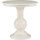 Adeline Round Accent Side Table in Cream