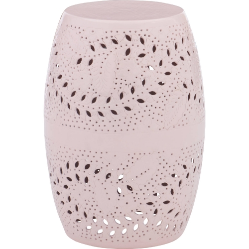 Safiya Side Table in Light Pink Aluminum