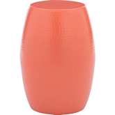 Sienna Side Table in Hammered Coral Aluminum