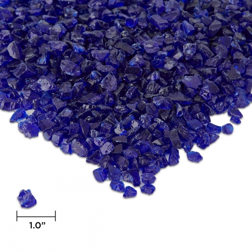 Cobalt Blue Reflective Chips Fire Glass Filler