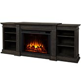 Eliot Grand 81" TV Stand w/ Electric Fireplace in Antique Gray