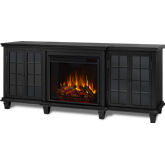 Marlowe 70" TV Stand w/ Electric Fireplace in Black