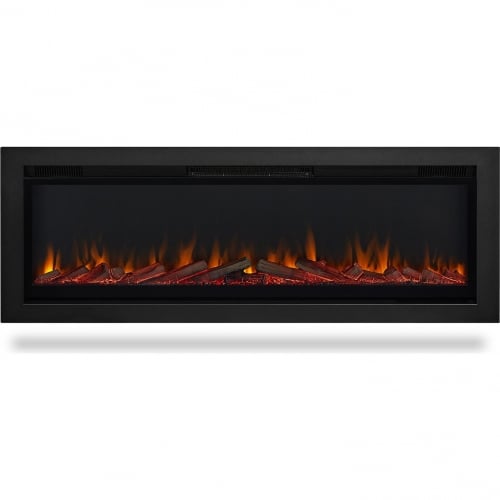 Real Flame 65" Wall Mounted Recessed Electric Fireplace Insert