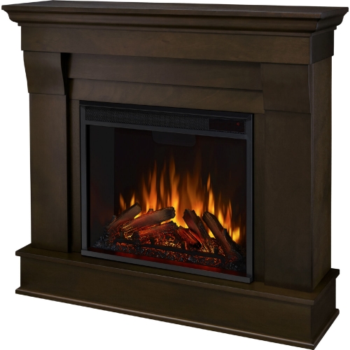 Chateau Electric Fireplace in Dark Walnut