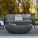 Riverside Outdoor Fire Bowl Oval Steel Lid in Black