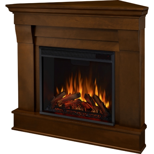 Chateau Corner Electric Fireplace in Espresso