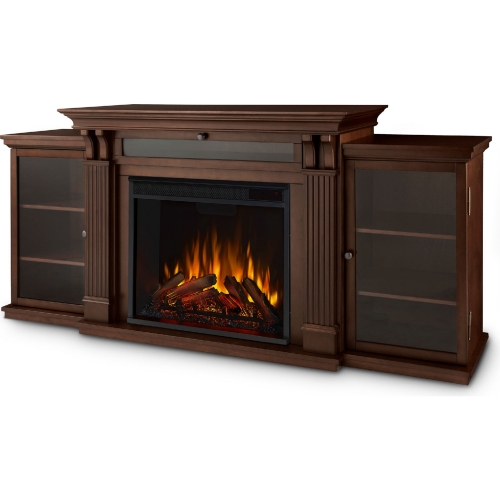 Calie 67" TV Stand w/ Electric Fireplace in Dark Espresso