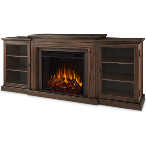 Frederick Media Center Electric Fireplace in Chestnut Oak