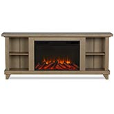 Penrose 58" Slim Media Electric Fireplace in Driftwood