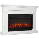 Beau Landscape Electric Fireplace in White