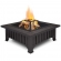 Lafayette Fire Pit in Black with Gray Slate Tile Top