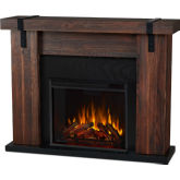 Aspen Electric Fireplace in Chestnut Barnwood