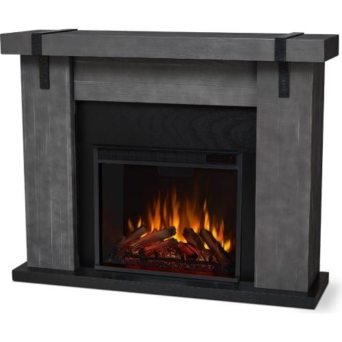 Aspen Electric Fireplace in Gray Barnwood