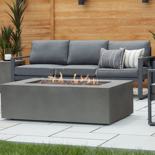 Baltic Outdoor 50" Propane Fire Table in Glacier Gray