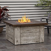 Forest Ridge Liquid Propane Fire Table w/ Conversion Kit in Weathered Gray