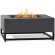Blake Square Propane Fire Table with Natural Gas Kit in Weathered Slate Steel