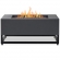 Blake Square Propane Fire Table with Natural Gas Kit in Weathered Slate Steel