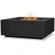 Aegean Square Propane Fire Table with Natural Gas Kit in Black Powder Coated Steel
