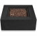 Aegean Square Propane Fire Table with Natural Gas Kit in Black Powder Coated Steel