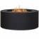 Aegean Round Propane Fire Table with Natural Gas Kit in Black
