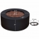 Aegean Round Propane Fire Table with Natural Gas Kit in Black