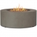 Aegean Round Propane Fire Table with Natural Gas Kit in Mist Gray