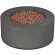 Aegean Round Propane Fire Table with Natural Gas Kit in Weathered Slate