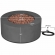 Aegean Round Propane Fire Table with Natural Gas Kit in Weathered Slate