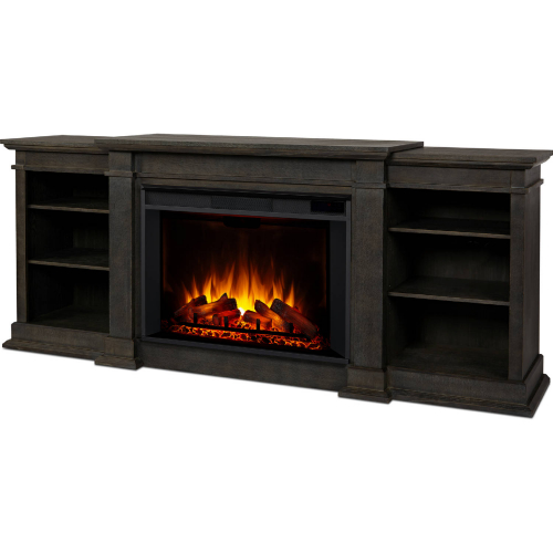 Eliot Grand 81" TV Stand w/ Electric Fireplace in Antique Gray