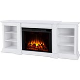 Eliot Grand 81" TV Stand w/ Electric Fireplace in White