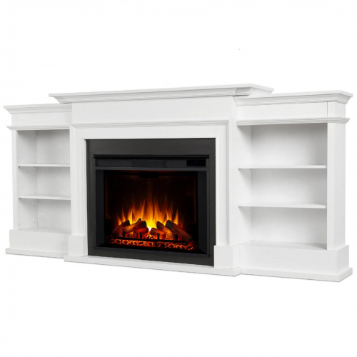 Ashton Grand Media Electric Fireplace in White