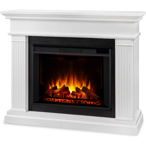 Centennial Grand Electric Fireplace in White Wood