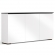 Miami 337 64" Low Profile Wall Cabinet TV Stand in Gloss Warm White with Black Top