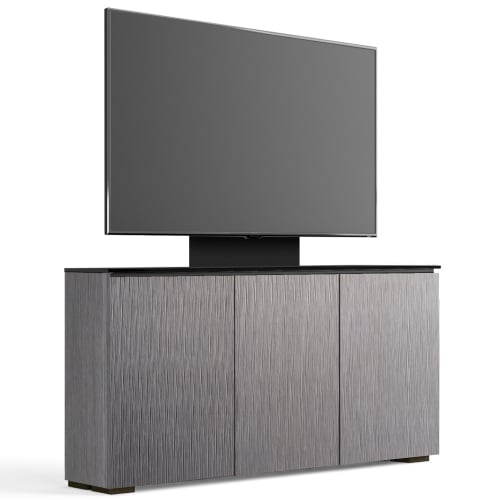 Seattle 337 64" Low Profile Wall Cabinet TV Stand & TV Mount in Textured Gray Oak