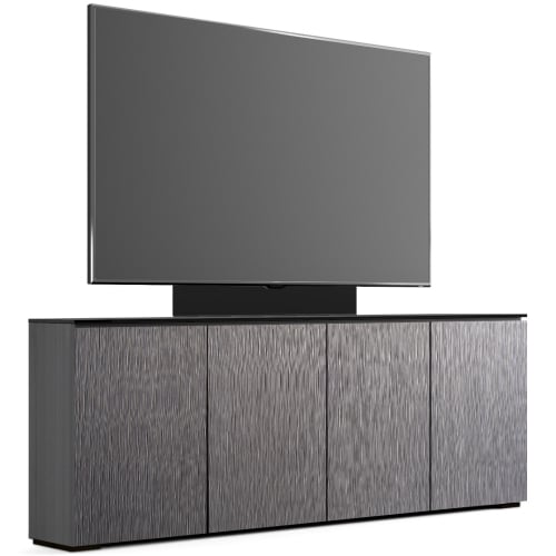 Seattle 347 85" Low Profile Wall Cabinet TV Stand & TV Mount in Textured Gray Oak