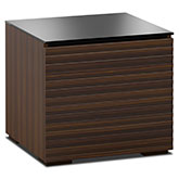 Zurich 217SE Subwoofer Enclosure in Linear Texture Brown w/ Black Glass Top