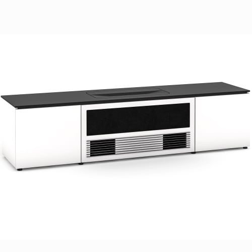 Miami 245 85" Cabinet in Gloss Warm White & Black for Epson LS800 Projector