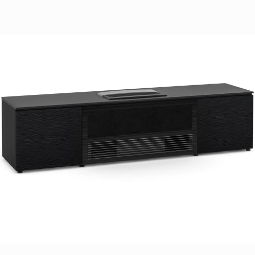 Chicago 245 86" Cabinet in Textured Black & Black Oak for Hisense UST L5G Projector