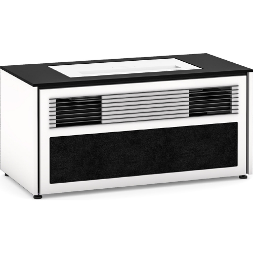 Miami 229S 44" Credenza Cabinet in Gloss Warm White for LG 4K UHD Cinebeam Projector