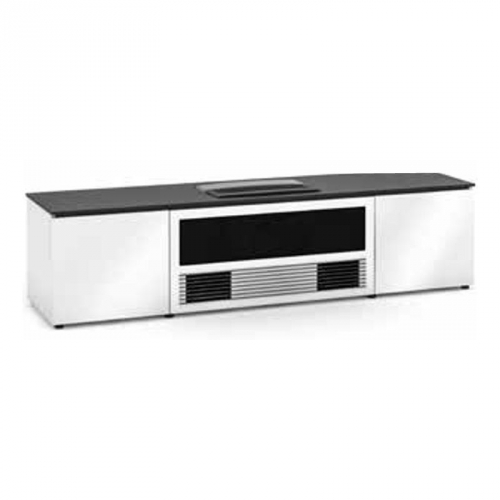 Miami 245 85" Cabinet in Gloss Warm White for integrated Hisense UST PX1 Projector