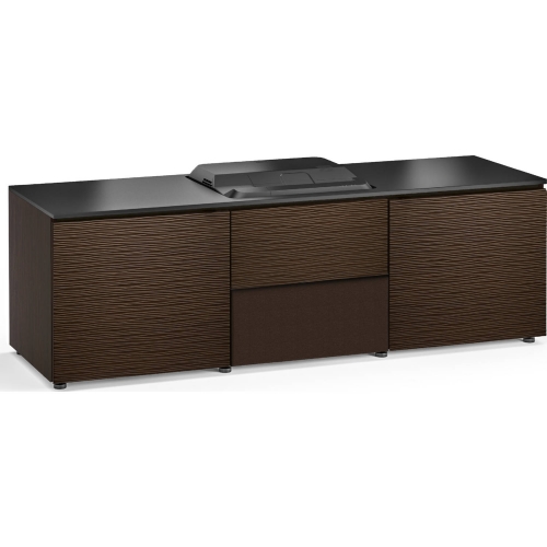 Berlin 236 66" Credenza Cabinet in Wenge & Black for Epson HD 3LCD Projector