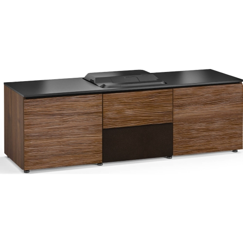 Denver 236 66" Credenza Cabinet in Walnut & Black for Epson HD 3LCD Projector