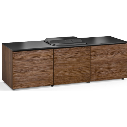 Denver 237 66" Credenza Cabinet in Walnut & Black for Epson HD 3LCD Projector