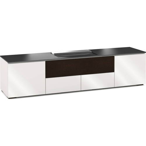 Miami 245 85" Credenda Cabinet in Gloss Warm White for Hisense 10 series UST 4K HD Laser Projector