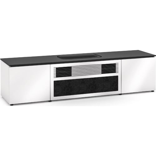 Miami 245 85" AV Cabinet for integrated Hisense UST L9G Projector in Gloss White & Black