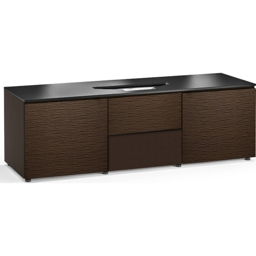 Berlin 236 66" Credenza Cabinet in Wenge & Black for Vivitek UST Laser Projector