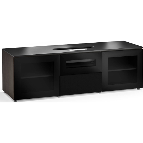 Oslo 236 66" Credenza Cabinet in Black Glass for Vivitek UST Laser Projector