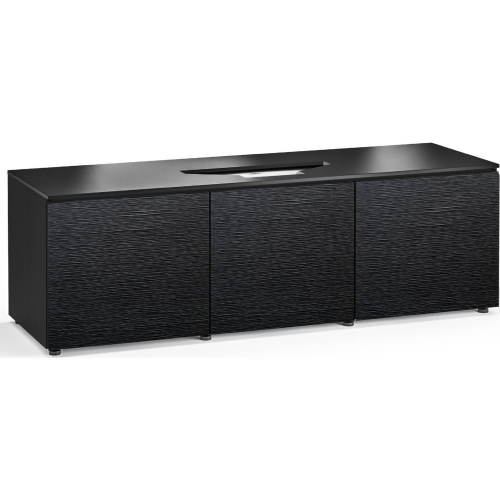 Chicago 237 66" Credenza Cabinet in Textured Black for Vivitek UST Laser Projector