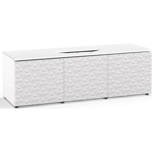 Milan 237 66" Credenza Cabinet in Gloss White & White for Vivitek UST Laser Projector