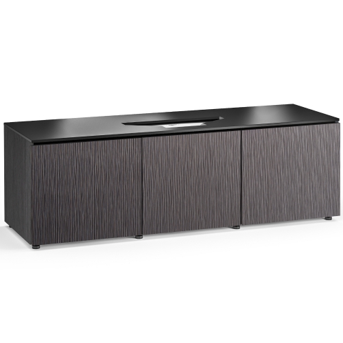 Seattle 237 66" Credenza Cabinet in Textured Gray Oak for Vivitek UST Laser Projector